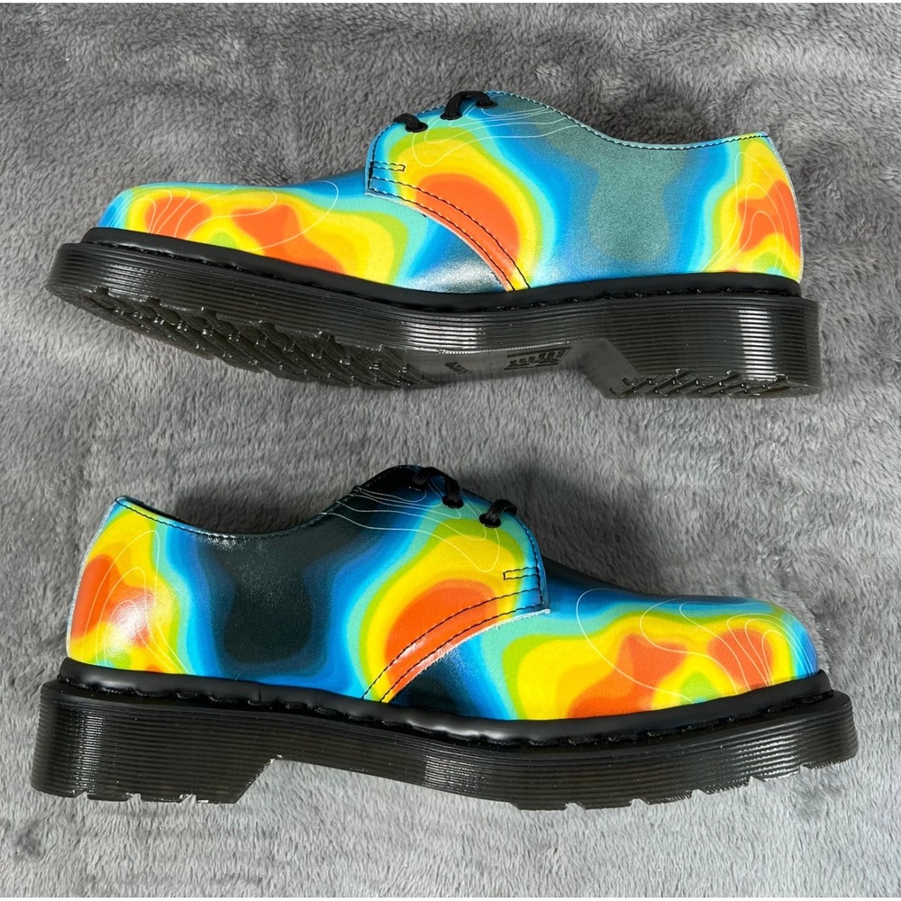 DR. MARTENS 1461 Genix Nappa Womens 7 Leather Oxford Shoes Heat Map Print - Picture 3 of 7